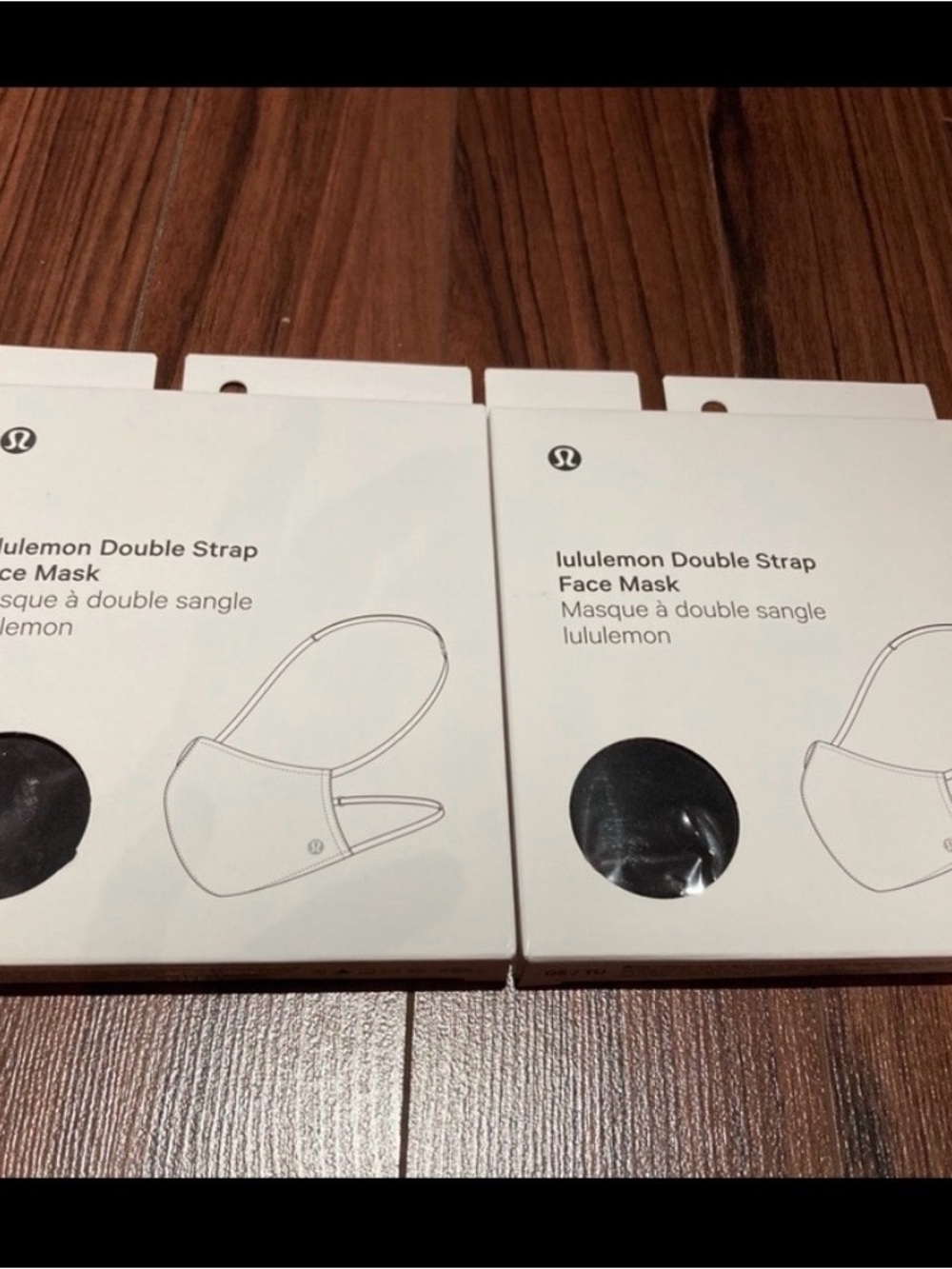 2x lululemon Double Strap Face Mask - Black